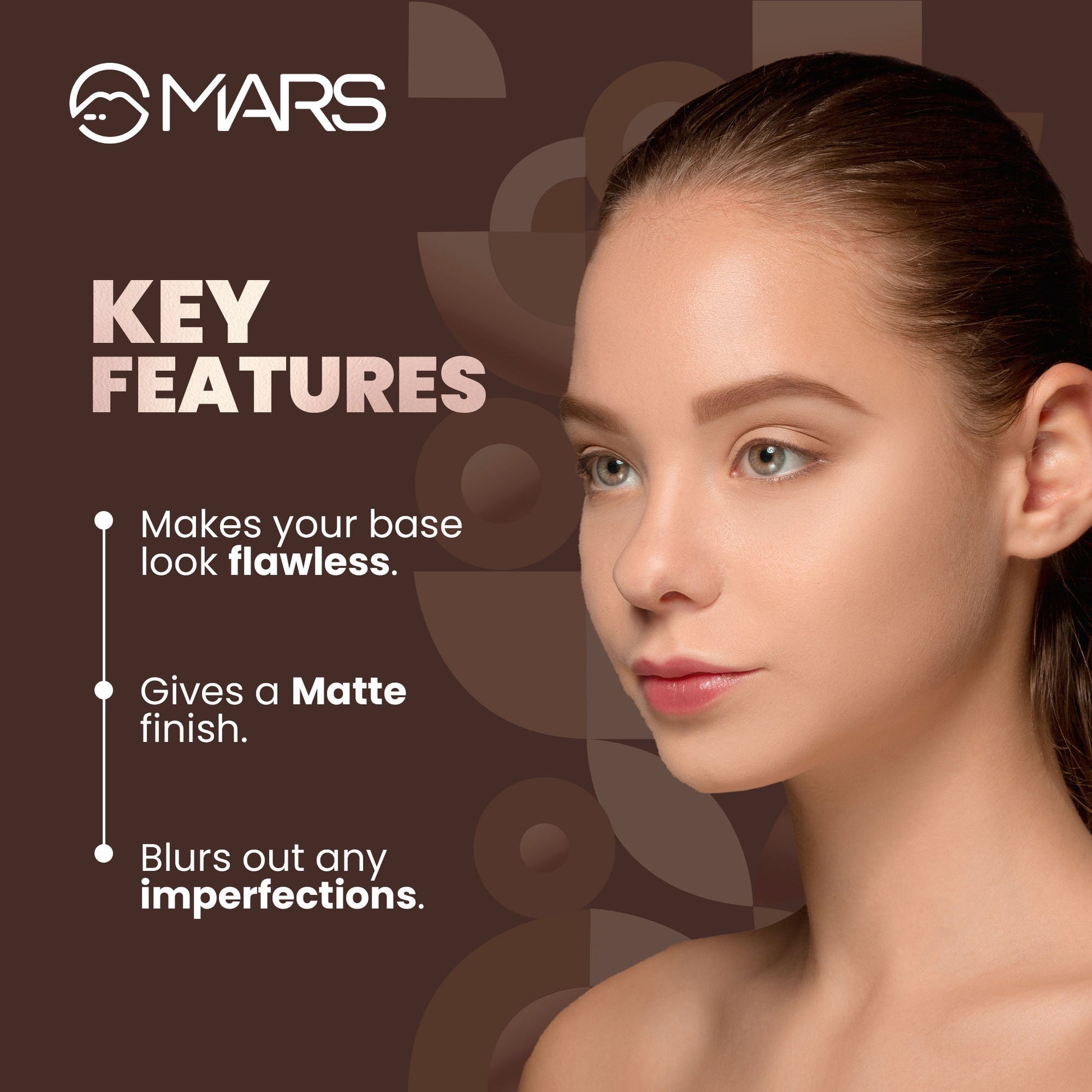 MARS Cosmetics Matte On Compact Powder with Applicator Puff - 05 Honey 