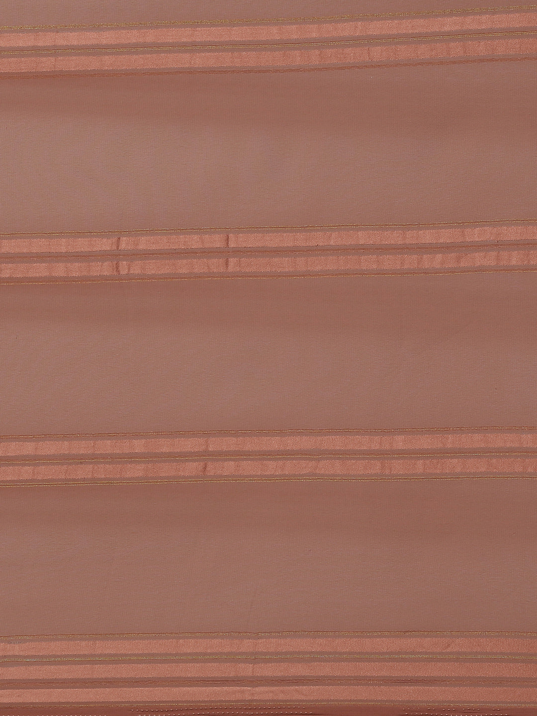 Saree Mall Brown Striped Mirror Work Saree
