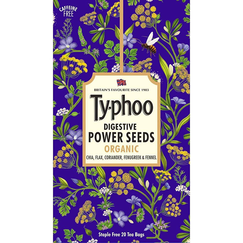 Typhoo Digestive Organic Power Seeds Herbal Tea Bags  Grab2Buy Typhoo Grab2Buy