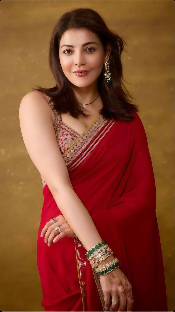 Joban Fashion Red Fandy Satin Silk Party Wear Sarees
