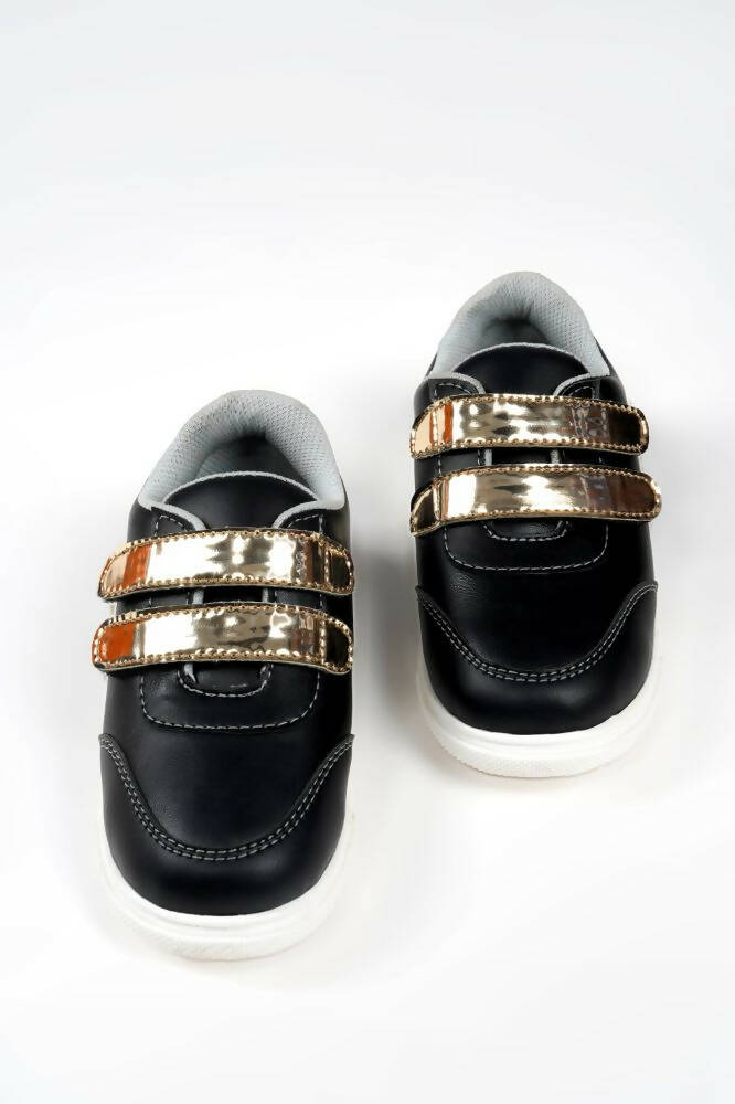 Tiny Bugs For Boys & Girls Double Velcro Sneakers - Black  Grab2Buy Tiny Bugs Grab2Buy