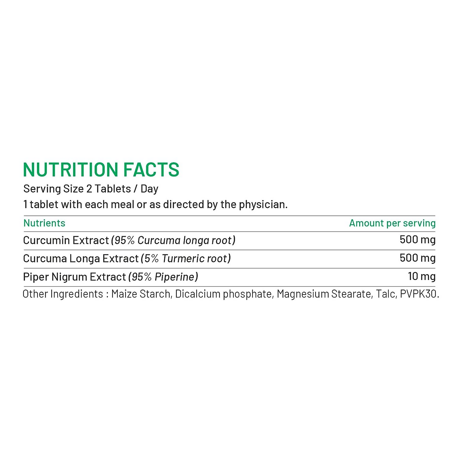 Bliss Welness Curcumin Biopiperine Tablets 