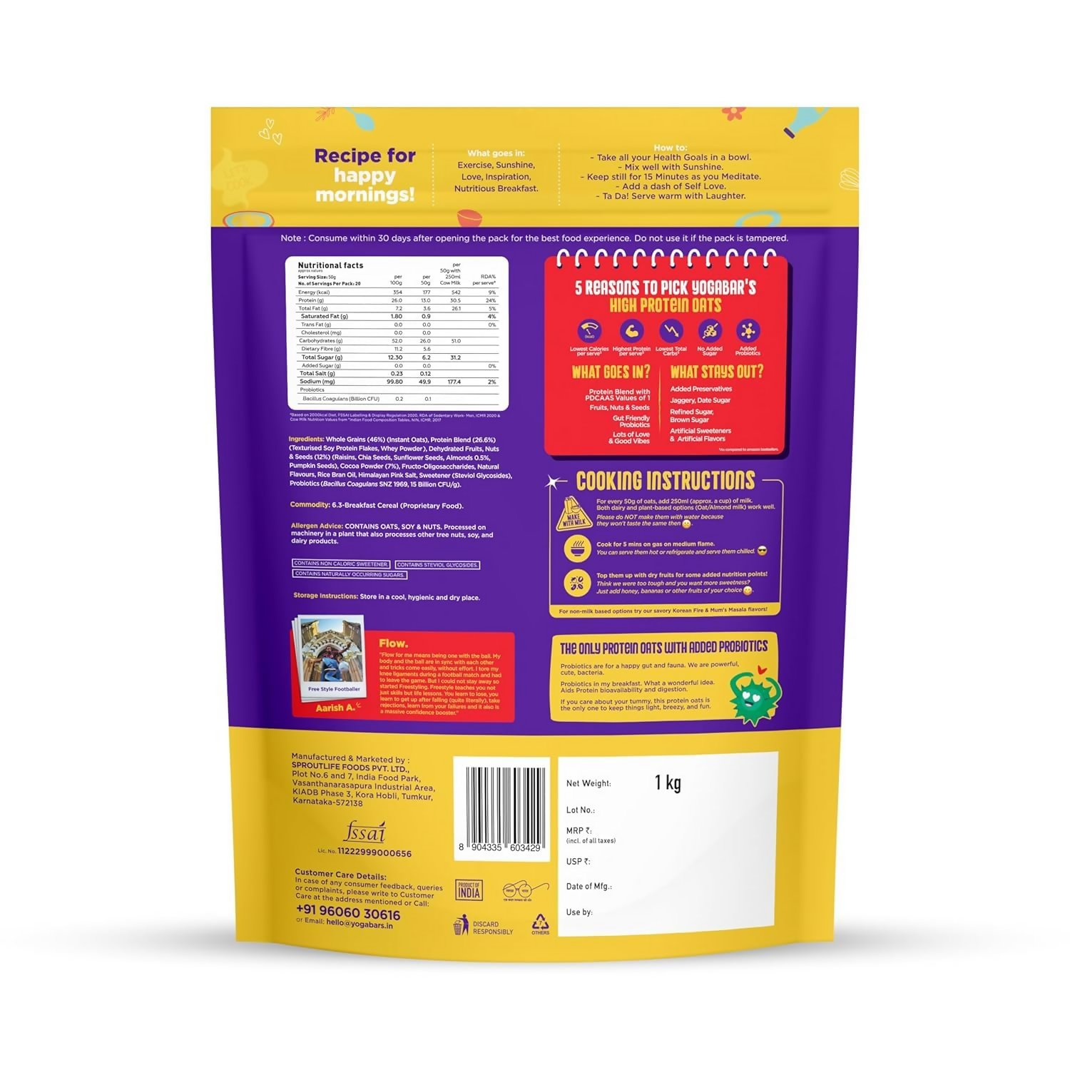Yoga Bar 26g High Protein Oats Combo - Dark Chocolate, Fruits Nuts and Seeds  Grab2Buy Yoga Bar Grab2Buy