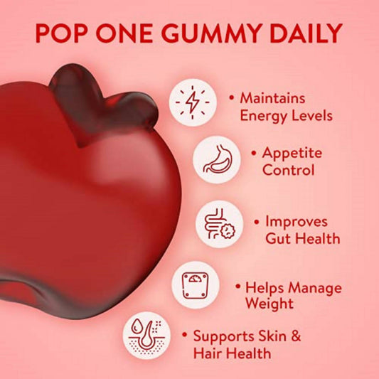 PLIX The Plant Fix Apple Cider Vinegar Gummies for Skin & Hair - Grab2buy