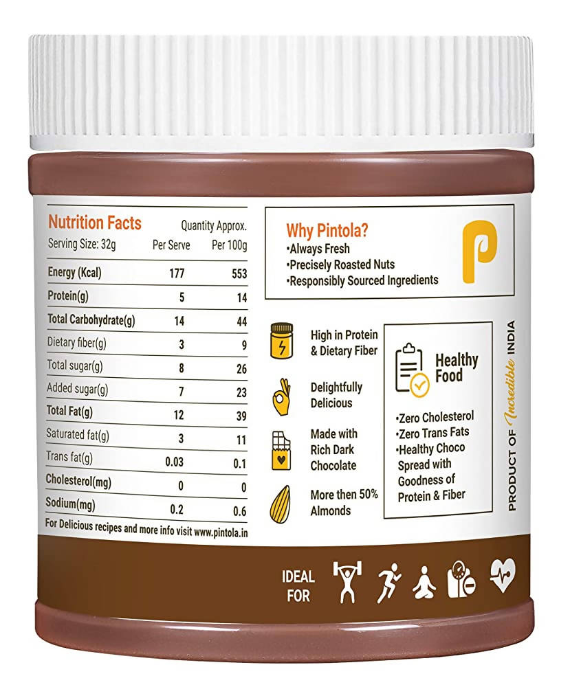 Pintola Dark Chocolate Creamy Almond Butter - Grab2buy