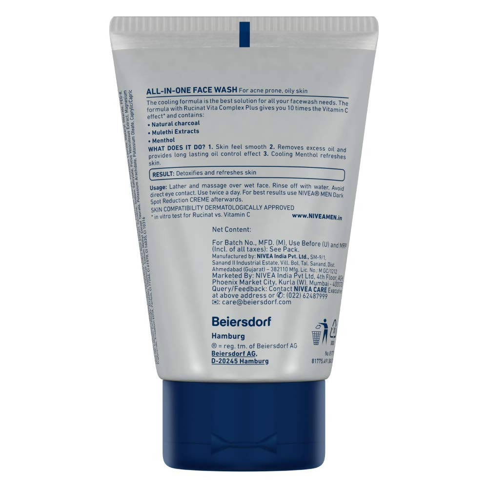 Nivea All in 1 Charcoal Face Wash 