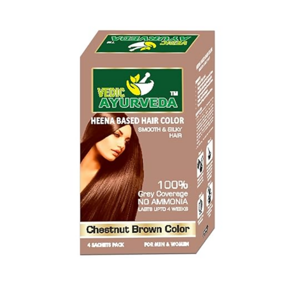 VedicAyurveda Henna Based Hair Colour - dark brown & Chestnut Brown  Grab2Buy VedicAyurveda Grab2Buy