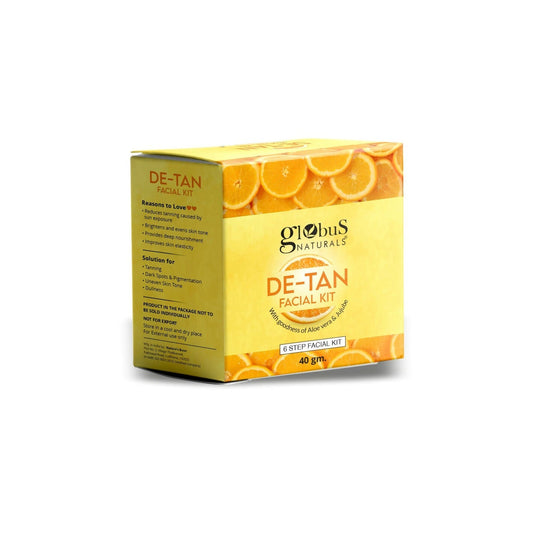 Globus Naturals De-Tan 6 Step Facial Kit | Swadesiicart