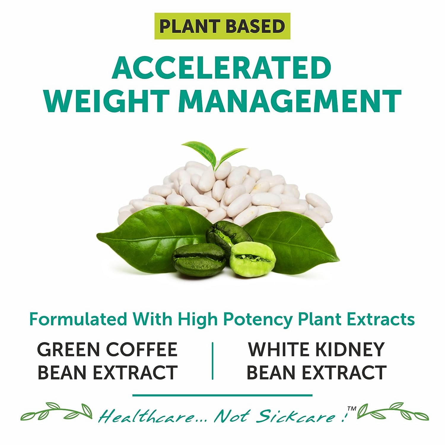 Bliss Welness Green Coffee Bean Extract White Kidney Bean Extract Capsules - Grab2buy