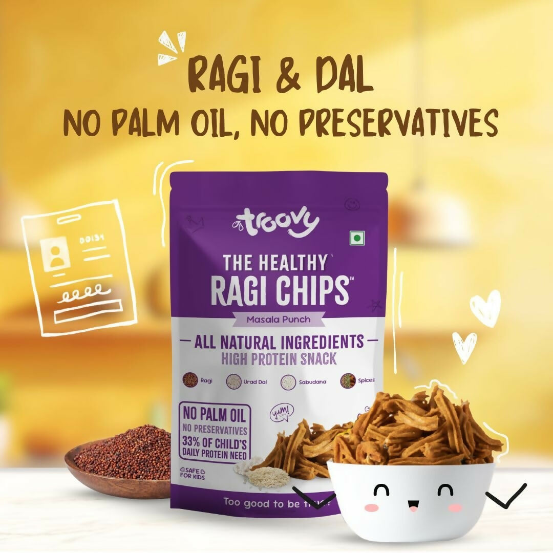 Troovy Healthy Masala Ragi Chips Tasty & High Protein Snacks  Grab2Buy Troovy Grab2Buy