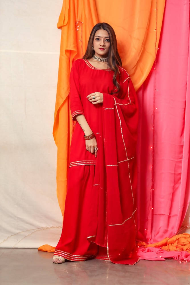 Cheera Red Palazzo set
