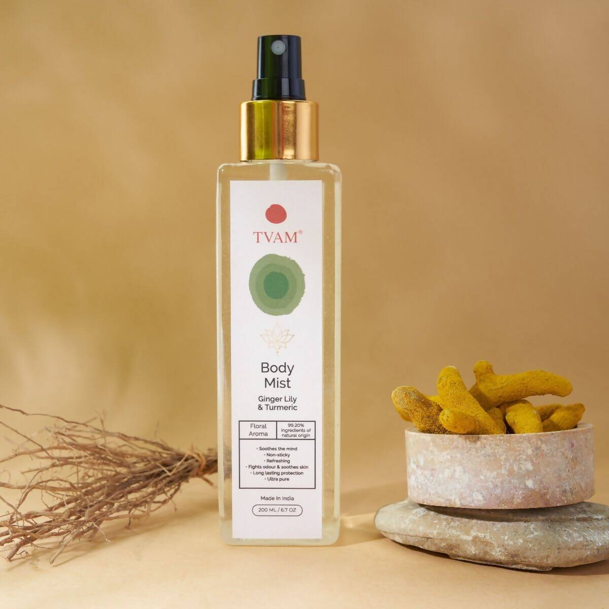 Tvam Body Mist - Ginger Lily & Turmeric  Grab2Buy Tvam Naturals Grab2Buy