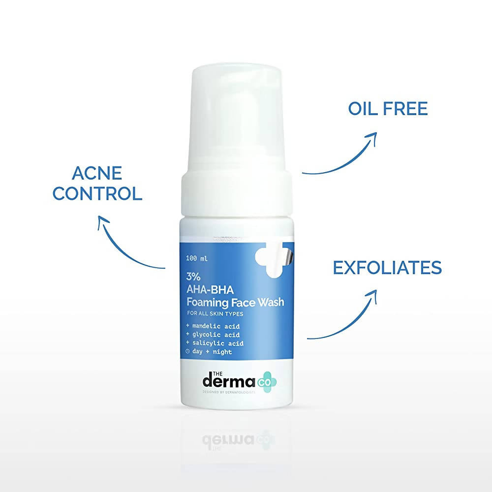 The Derma Co 3% AHA-BHA Foaming Face Wash  Grab2Buy The Derma Co Grab2Buy