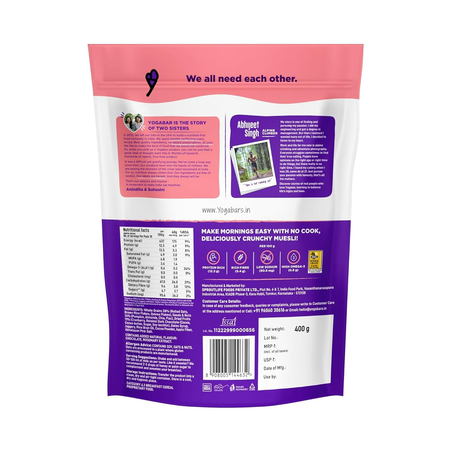 Yoga Bar Breakfast Oatmeal & Muesli Combo  Grab2Buy Yoga Bar Grab2Buy