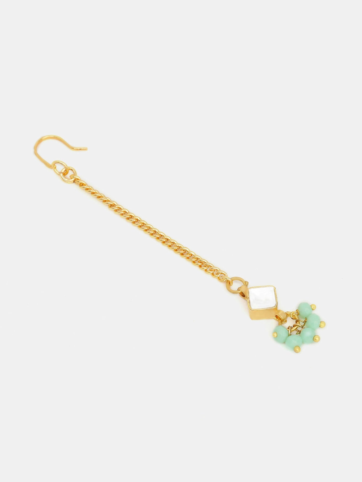 Ruby Raang Green Kundan Tikka