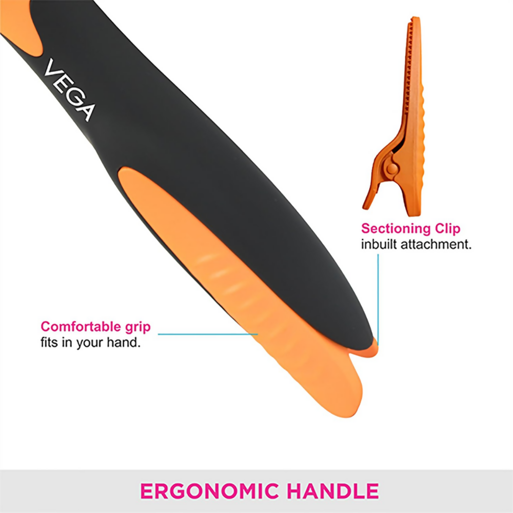 Vega Flat Brush With Clip, Black  Grab2Buy Vega Grab2Buy