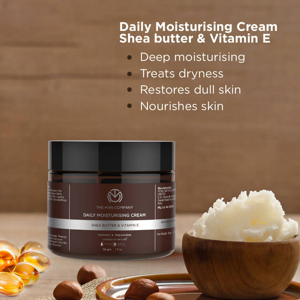 The Man Company Daily Moisturizing Face Cream with Shea Butter, Vitamin E & Coco Butter  Grab2Buy The Man Company Grab2Buy