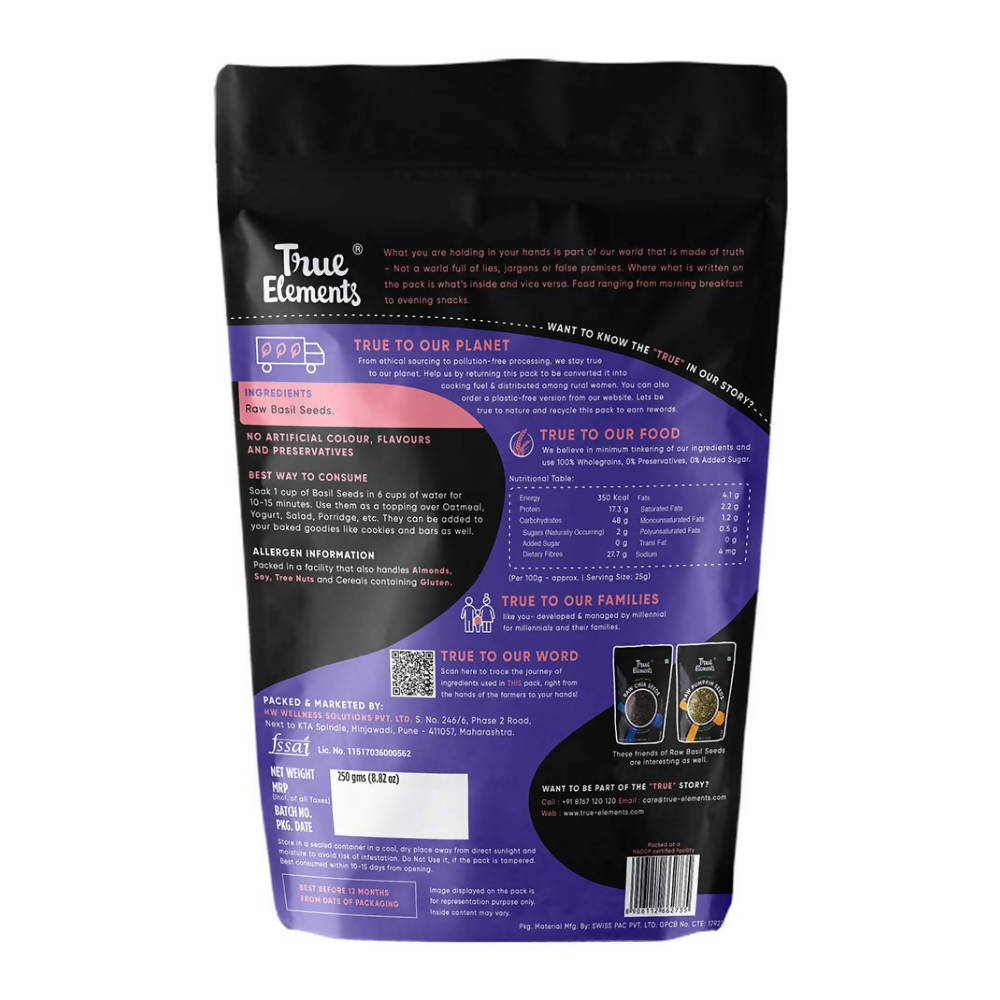 True Elements Basil Seeds  Grab2Buy True Elements Grab2Buy