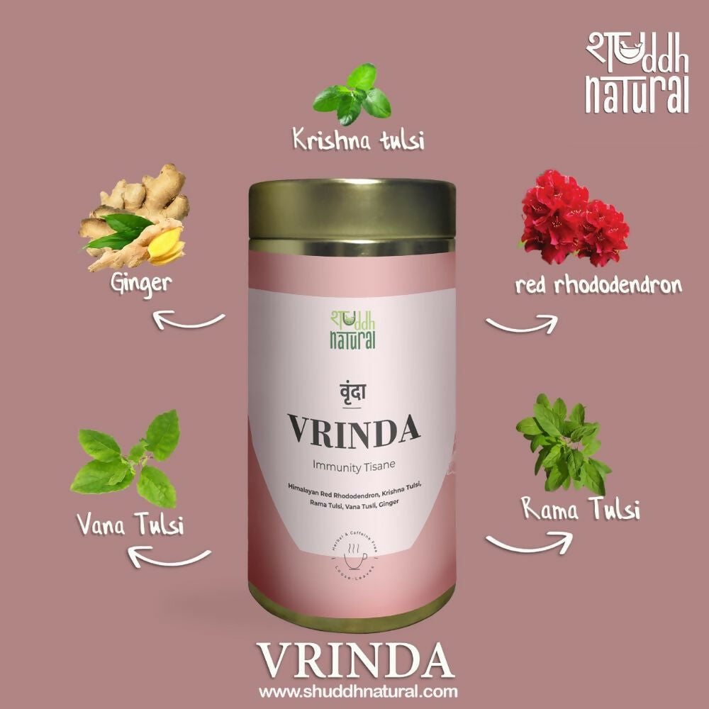 Shuddh Natural Cold Cough Relief Tea Vrinda Floral Tisane 