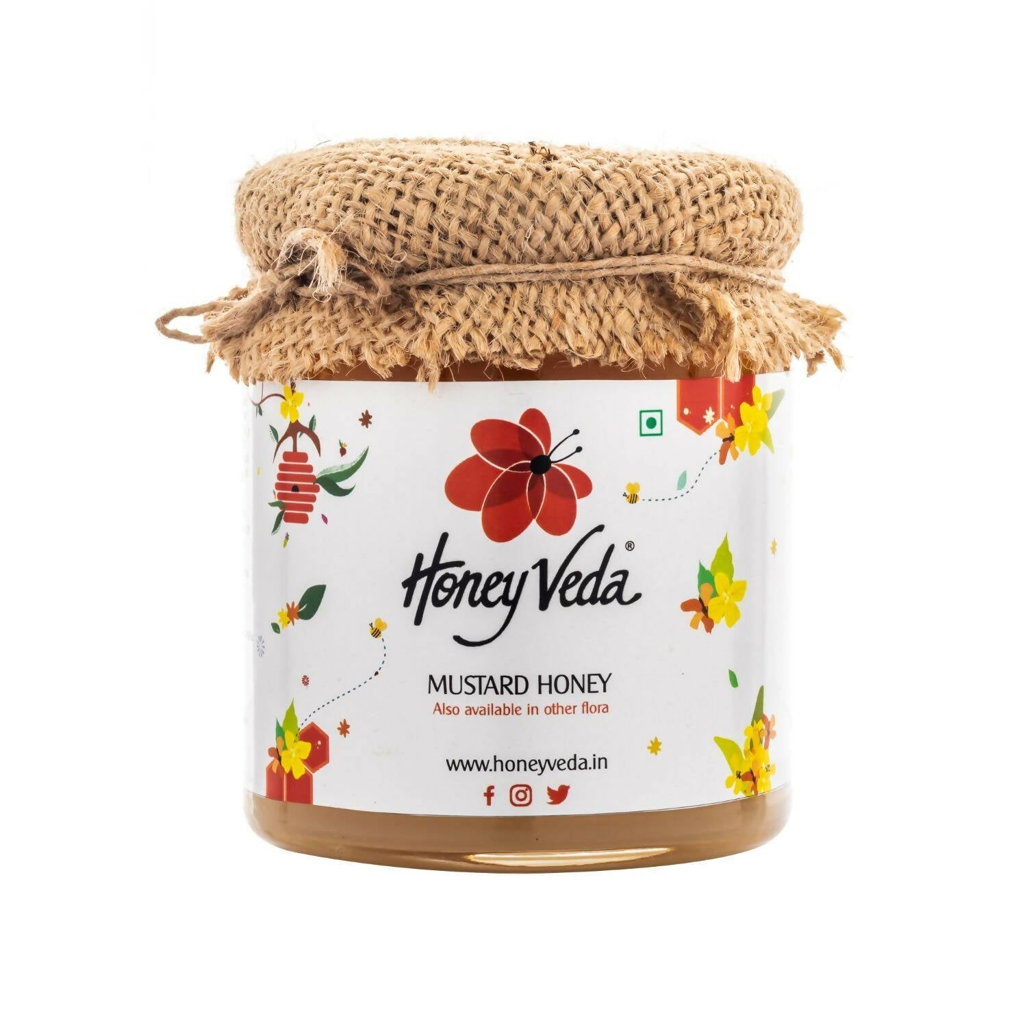 HoneyVeda Premium Raw Mustard Honey 