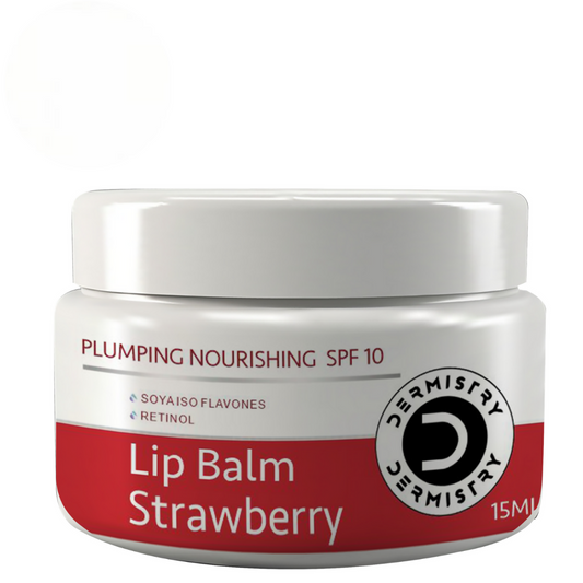 Dermistry Strawberry Lip Care Tint Balm Plumping Nourishing Retinol SPF 10 for Glossy Lips - Grab2buy