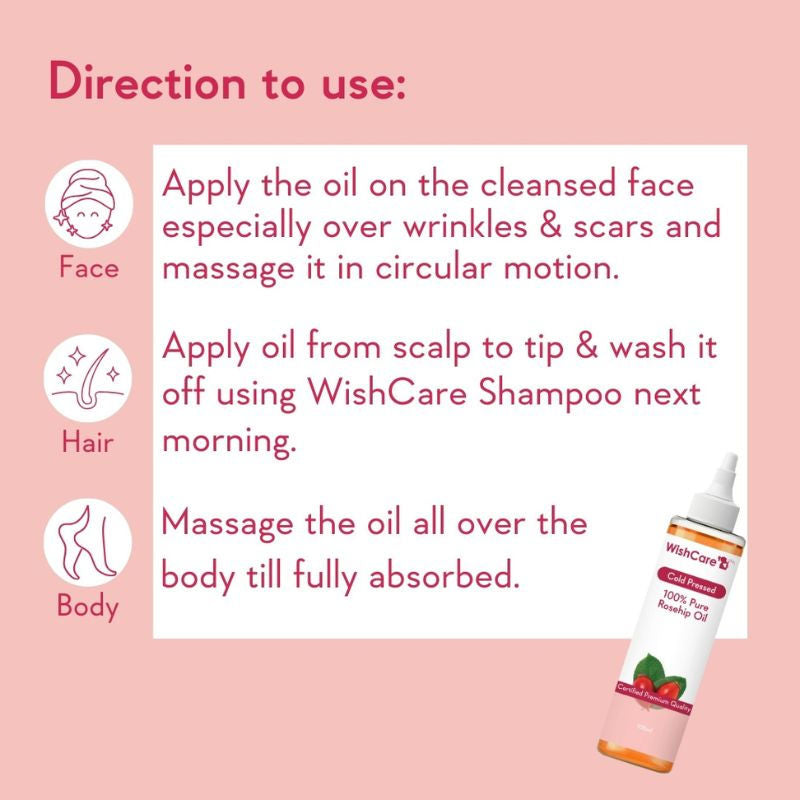 Wishcare 100% Pure Rosehip Oil  Grab2Buy Wishcare Grab2Buy