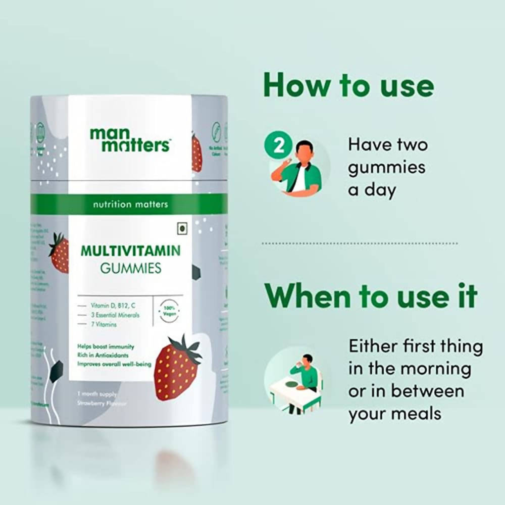 Man Matters Multivitamin Gummies For Men - Strawberry Flavor 