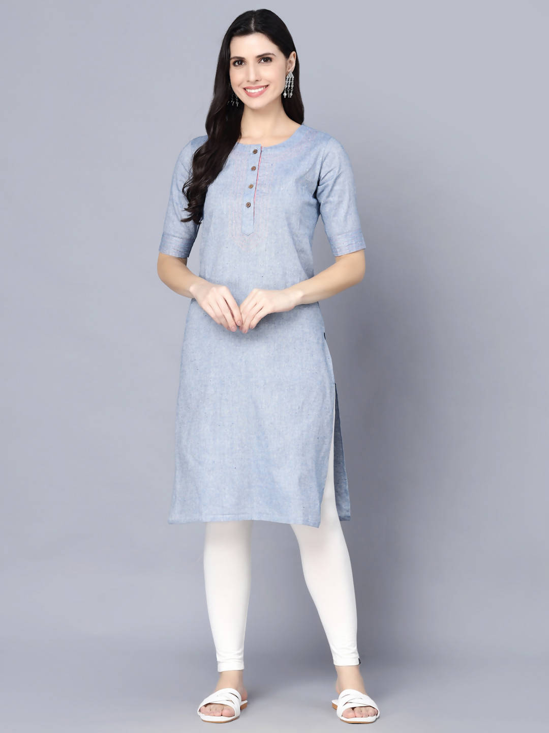 Myshka Women Blue Kurta