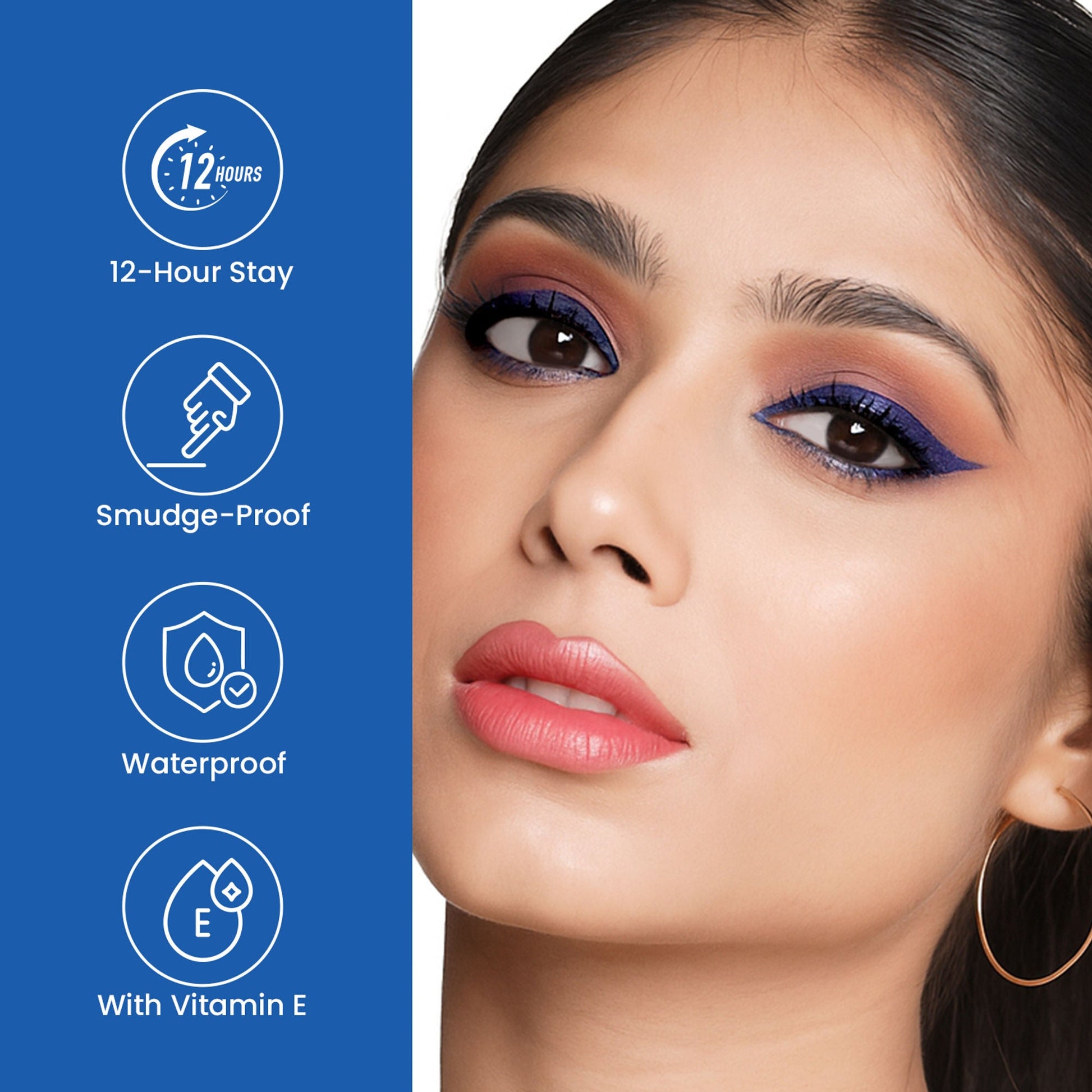Swiss Beauty Intense Gel Kajal 12-Hour Stay Smudge-Proof with Sharpener - 8904325004427_04electricblue