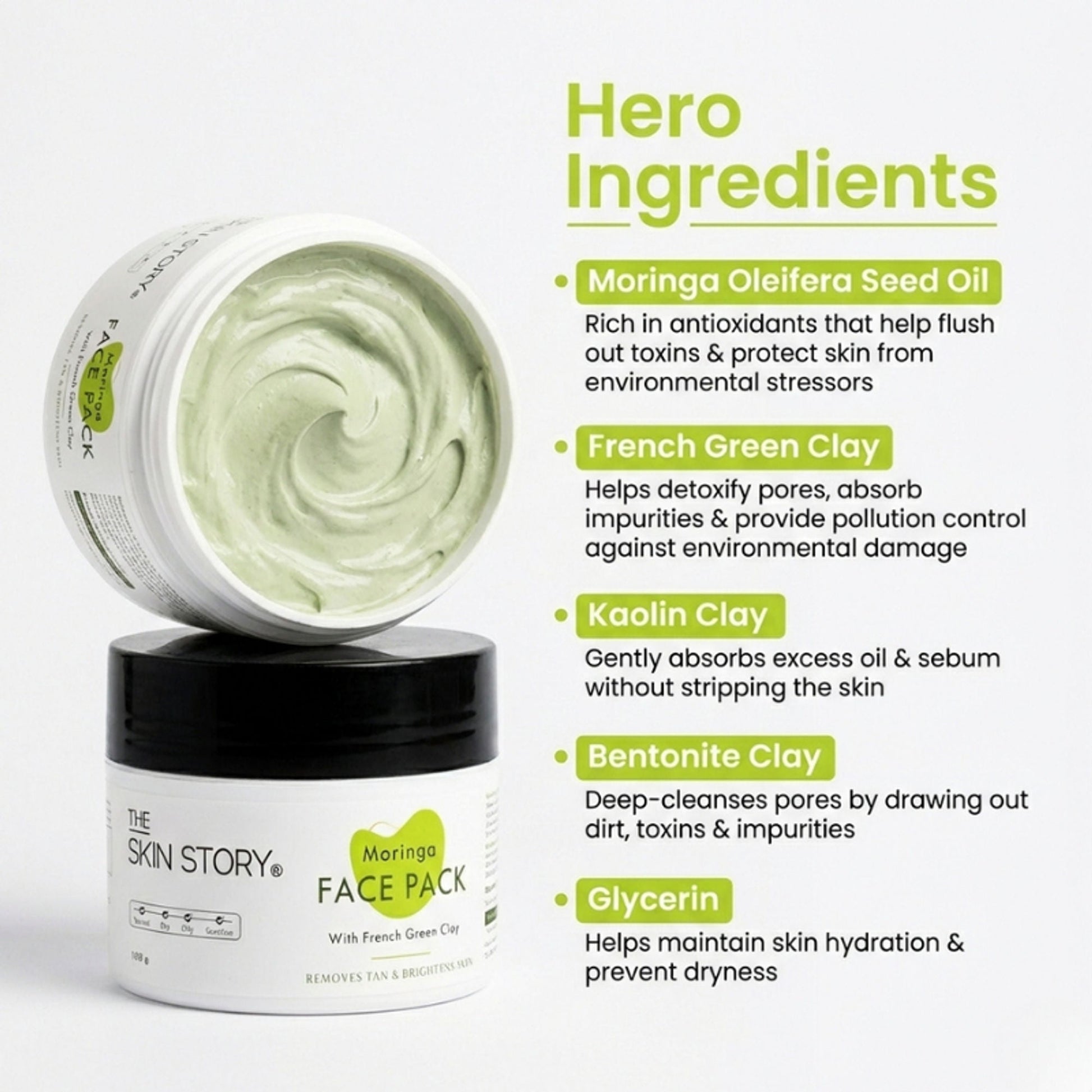The Skin Story Moringa Face Pack For Deep Cleansing  Grab2Buy The Skin Story Grab2Buy