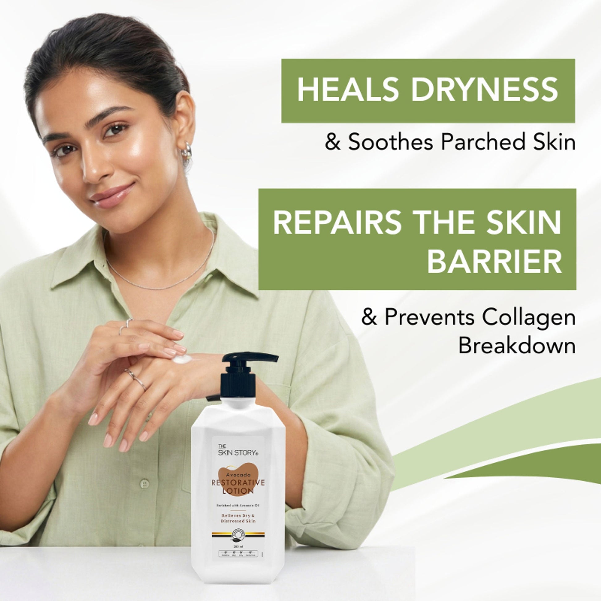 The Skin Story Avocado Moisturizing & Brightening Body Lotion For Dry Skin - Shea Butter Niacinamide  Grab2Buy The Skin Story Grab2Buy