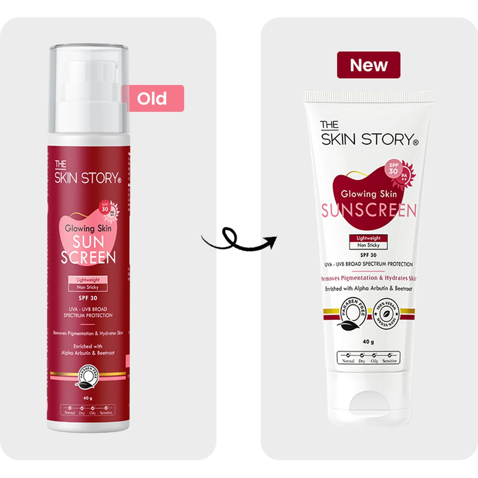 The Skin Story Beetroot Glowing Skin Face Sunscreen SPF 30 PA++ For Sun Tan Dark Spots Pigmentation  Grab2Buy The Skin Story Grab2Buy