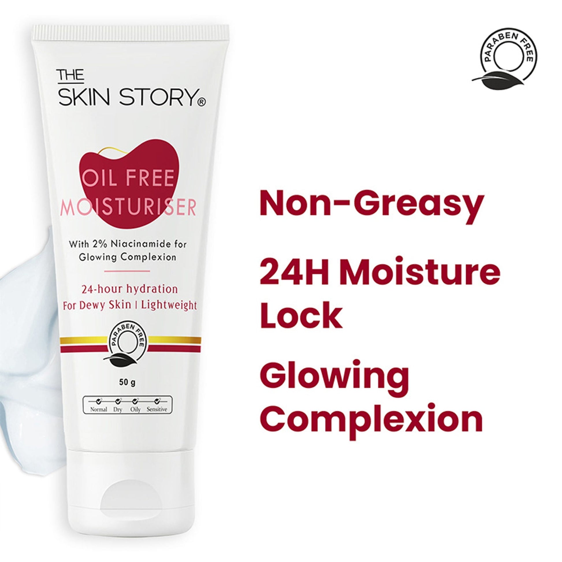 The Skin Story Oil Free Face Moisturizer For Oily Acne Prone Skin Hydrates Adds Glow - Niacinamide  Grab2Buy The Skin Story Grab2Buy