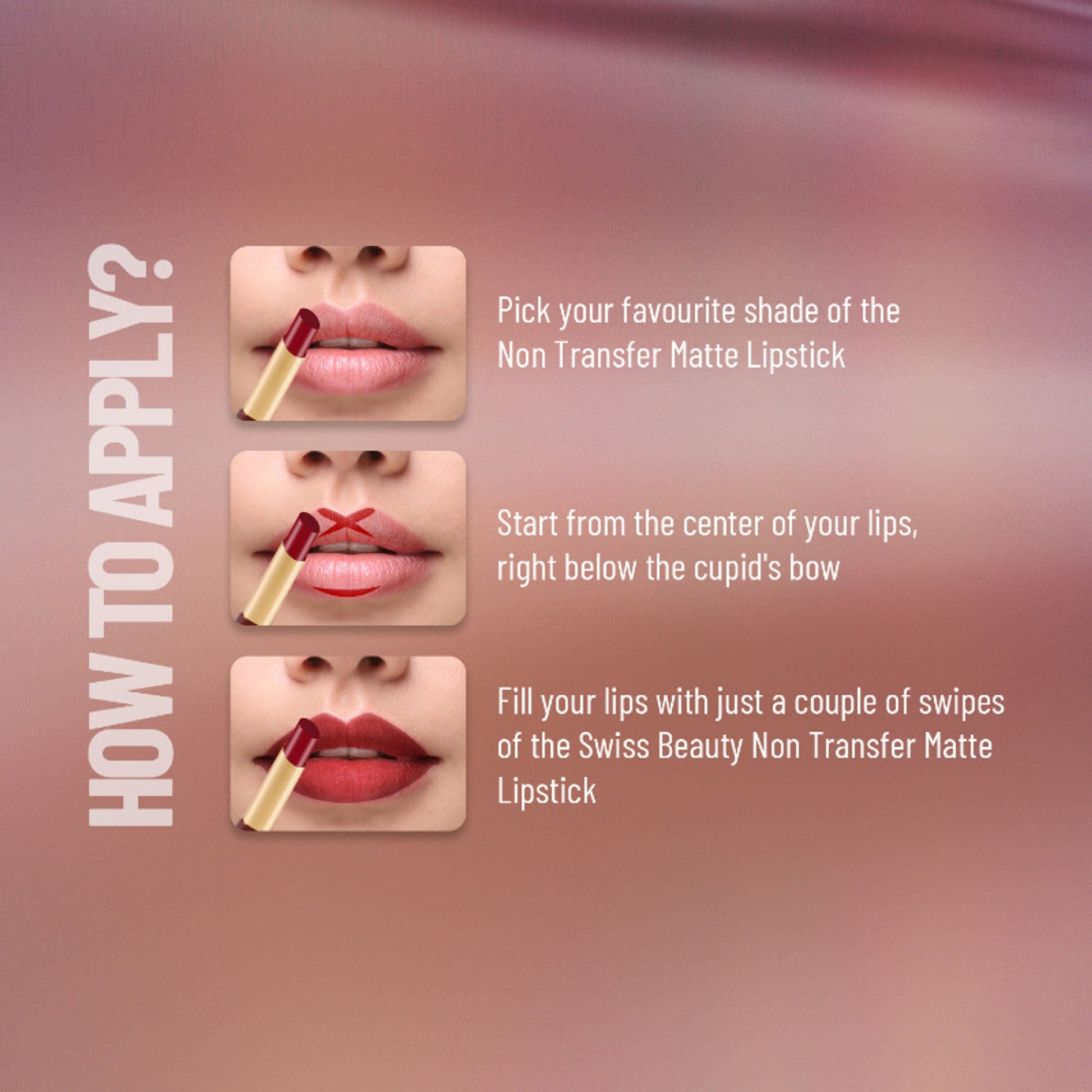 Swiss Beauty Non-Transfer Matte Lipstick - 25 Choco Kiss