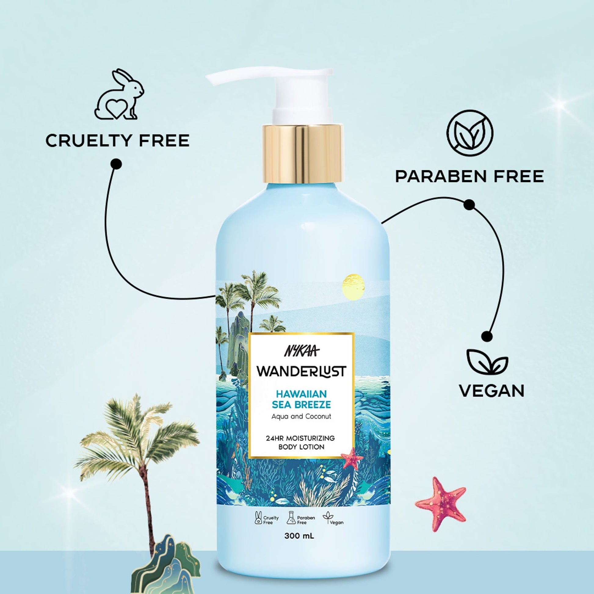 Wanderlust Moisturizing Body Lotion - Hawaiian Sea Breeze  Grab2Buy Wanderlust Grab2Buy