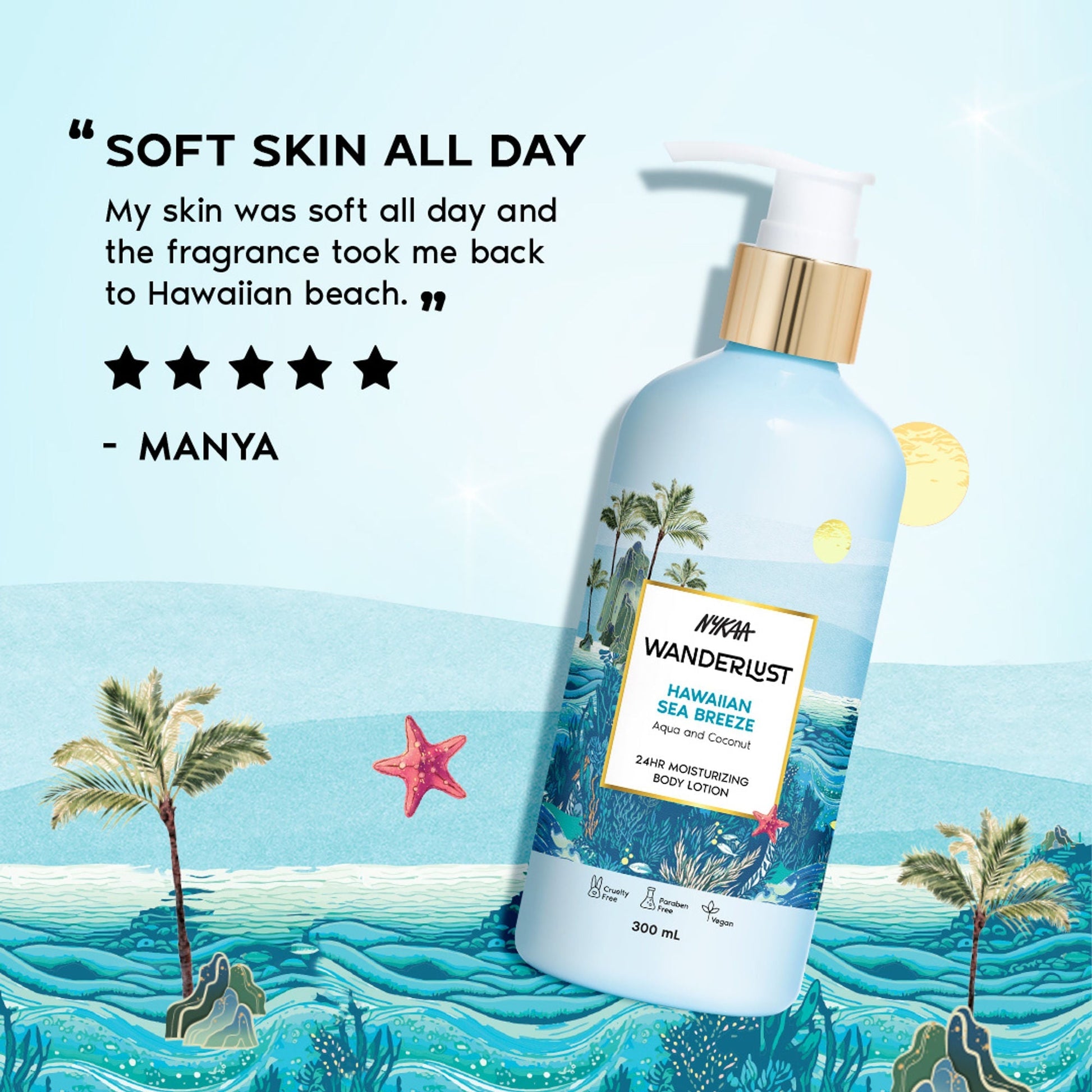 Wanderlust Moisturizing Body Lotion - Hawaiian Sea Breeze  Grab2Buy Wanderlust Grab2Buy