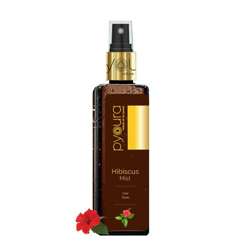 Pyoura Hibiscus Hair Mist Spray For Itchy Dry Scalp & Dandruff Non-Oily Heat Protection Hair Mist Tonic Supports Hair Growth 