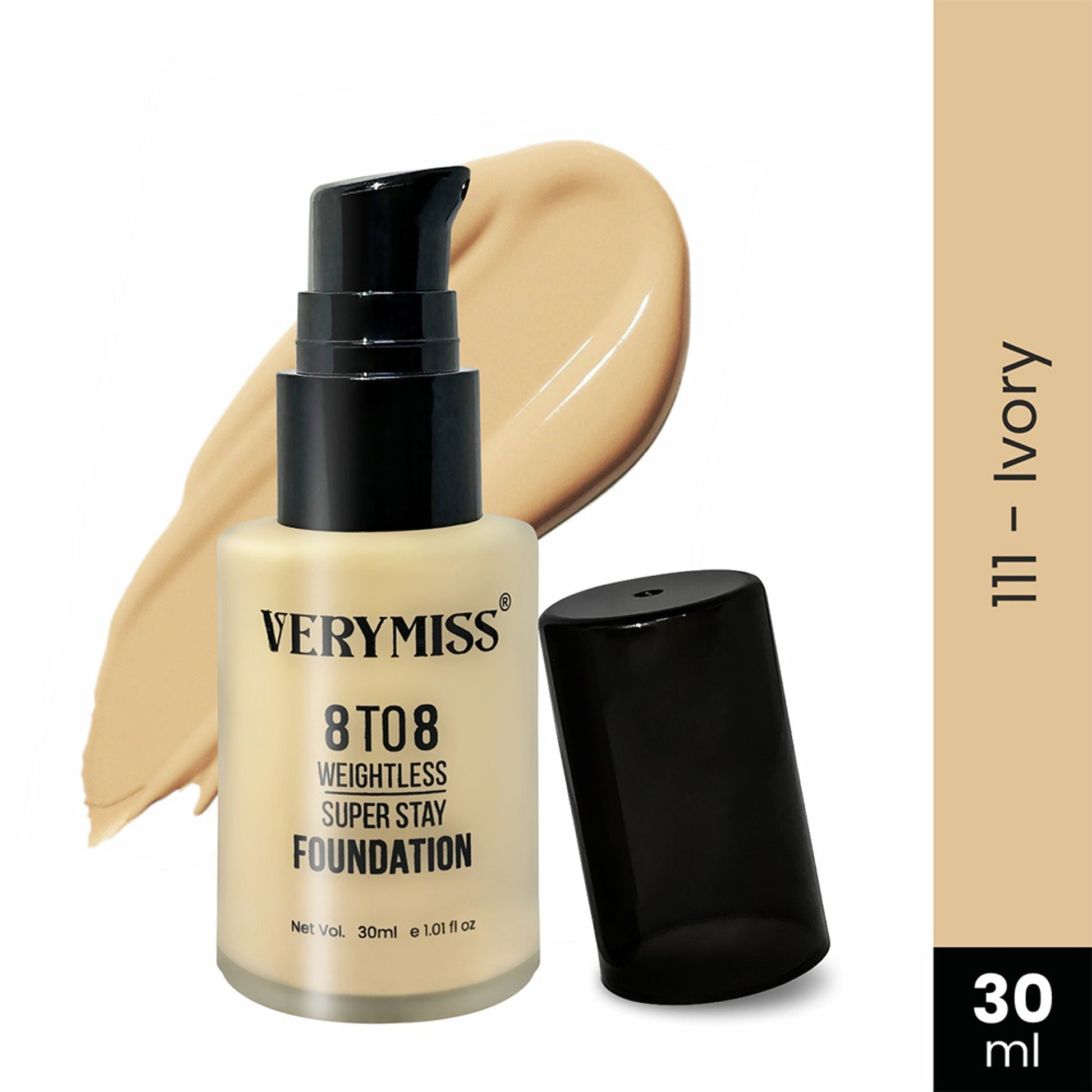 VERYMISS 8 To 8 Weightless Super Stay Foundation - 111 Ivory  Grab2Buy VERYMISS Grab2Buy