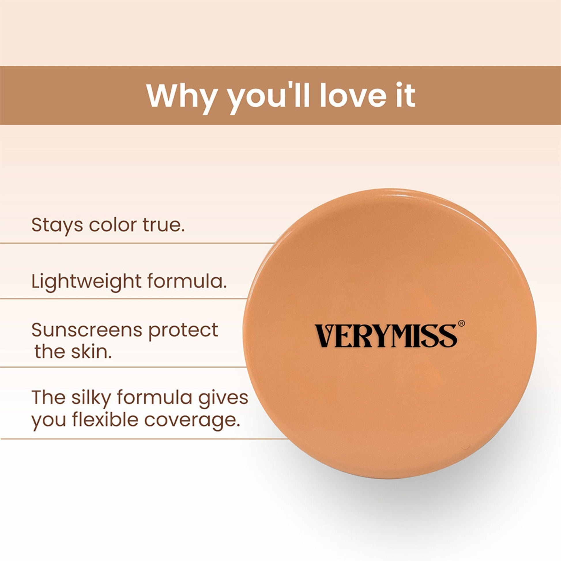 VERYMISS Natural Glow Compact Powder - 03 Beige  Grab2Buy VERYMISS Grab2Buy
