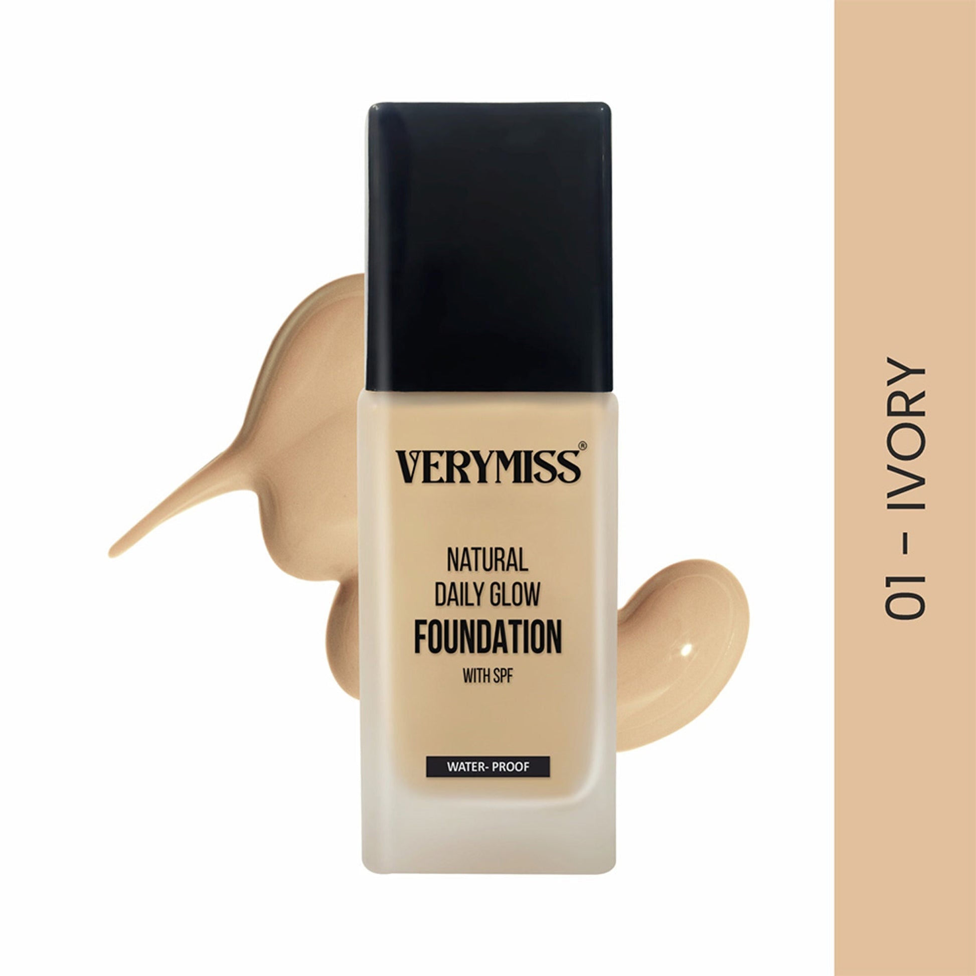 VERYMISS Natural Glow Daily Wear Foundation - 01 Ivory  Grab2Buy VERYMISS Grab2Buy