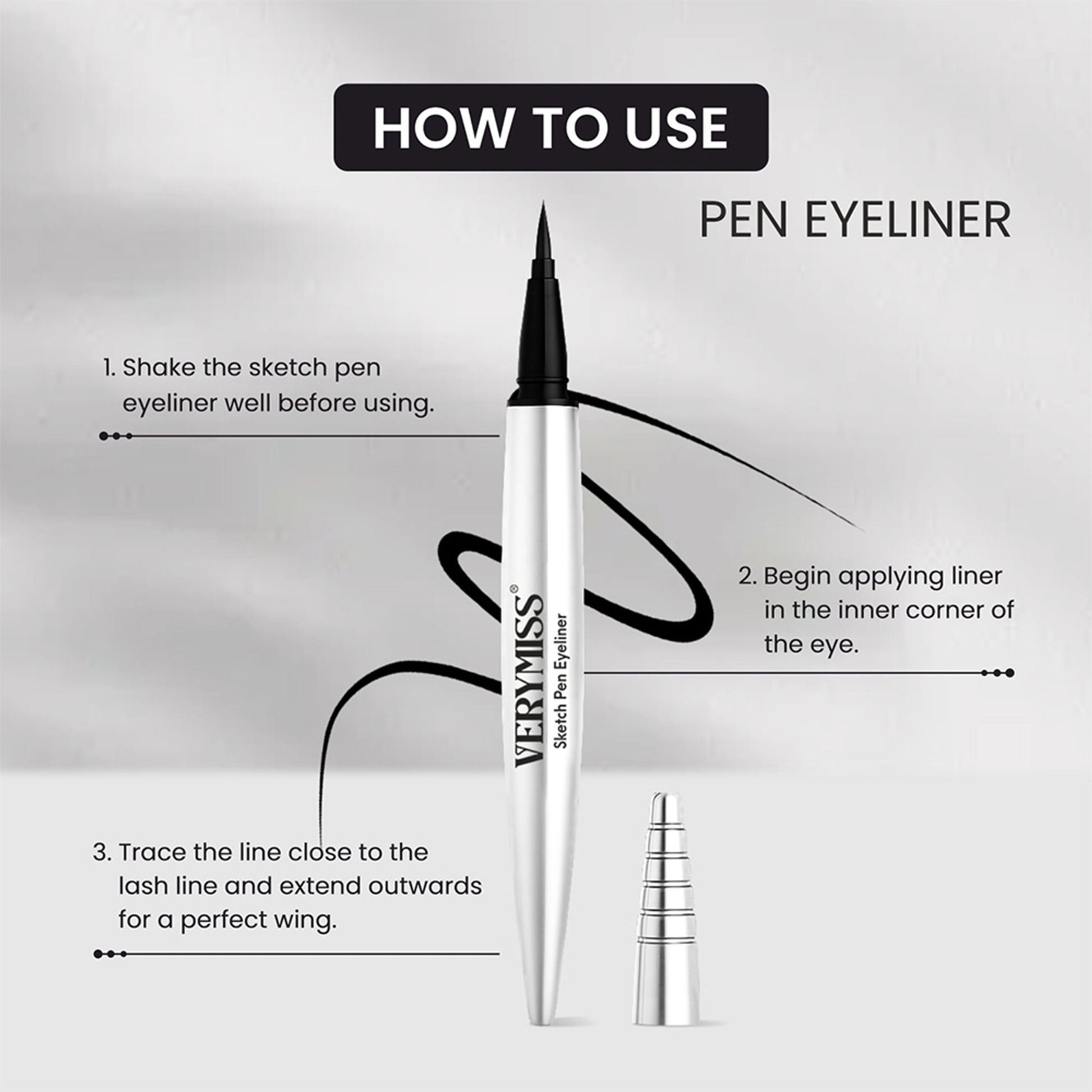 VERYMISS Waterproof Pen Eyeliner + Mascara Combo Set  Grab2Buy VERYMISS Grab2Buy