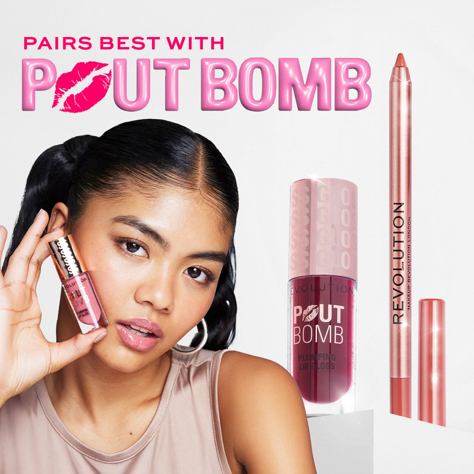 Makeup Revolution Satin Kiss Lip Liner - Ruby Red