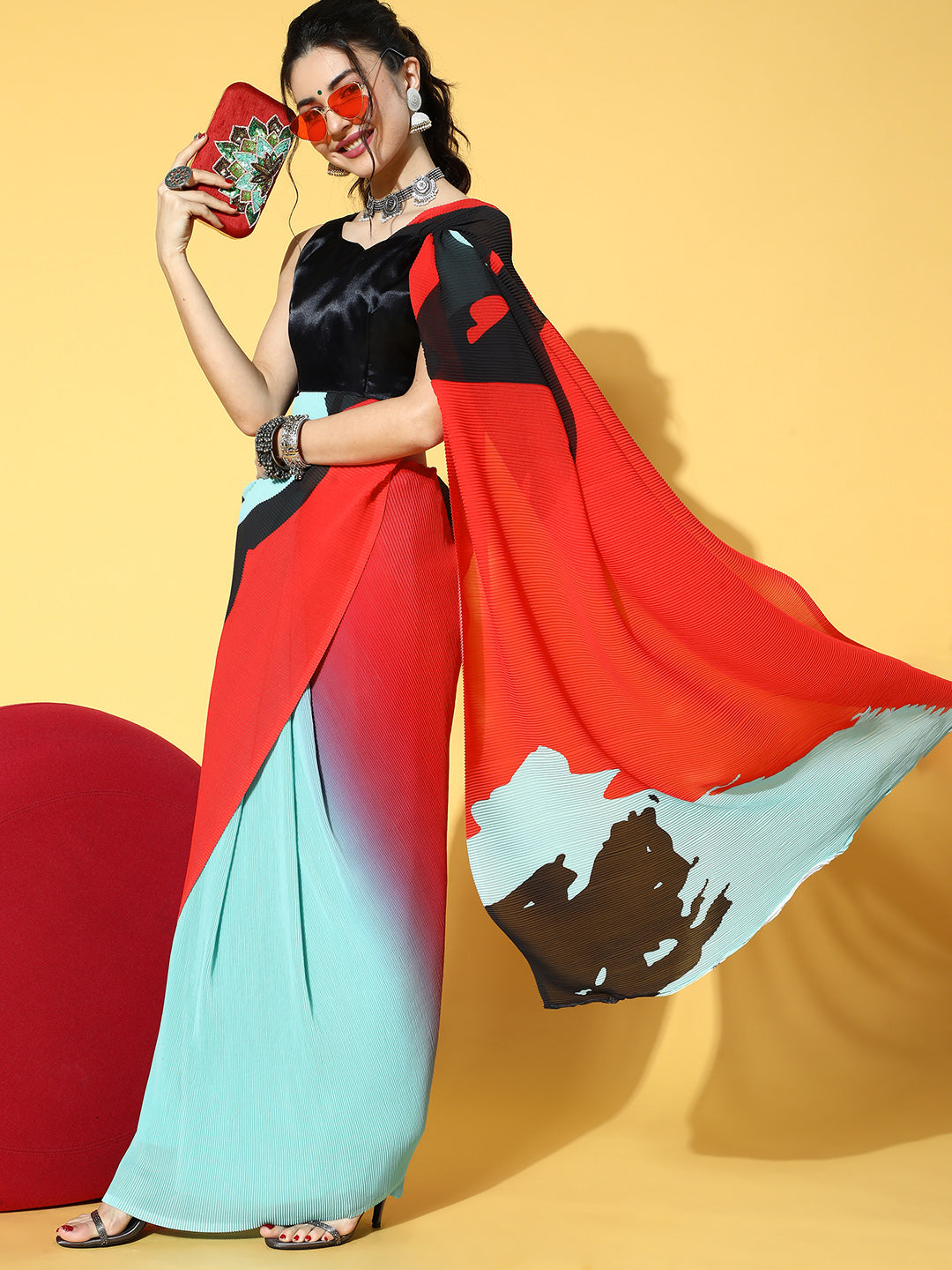 Saree Mall Blue Saree For Women