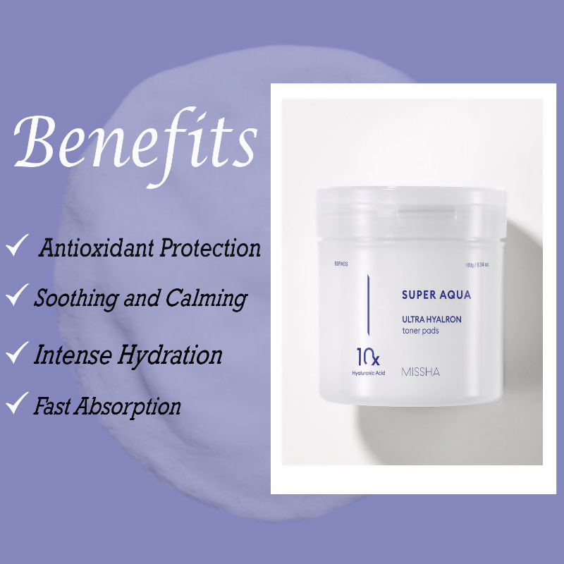 Missha Super Aqua Ultra Hyalron Toner Pads  Grab2Buy Missha Grab2Buy