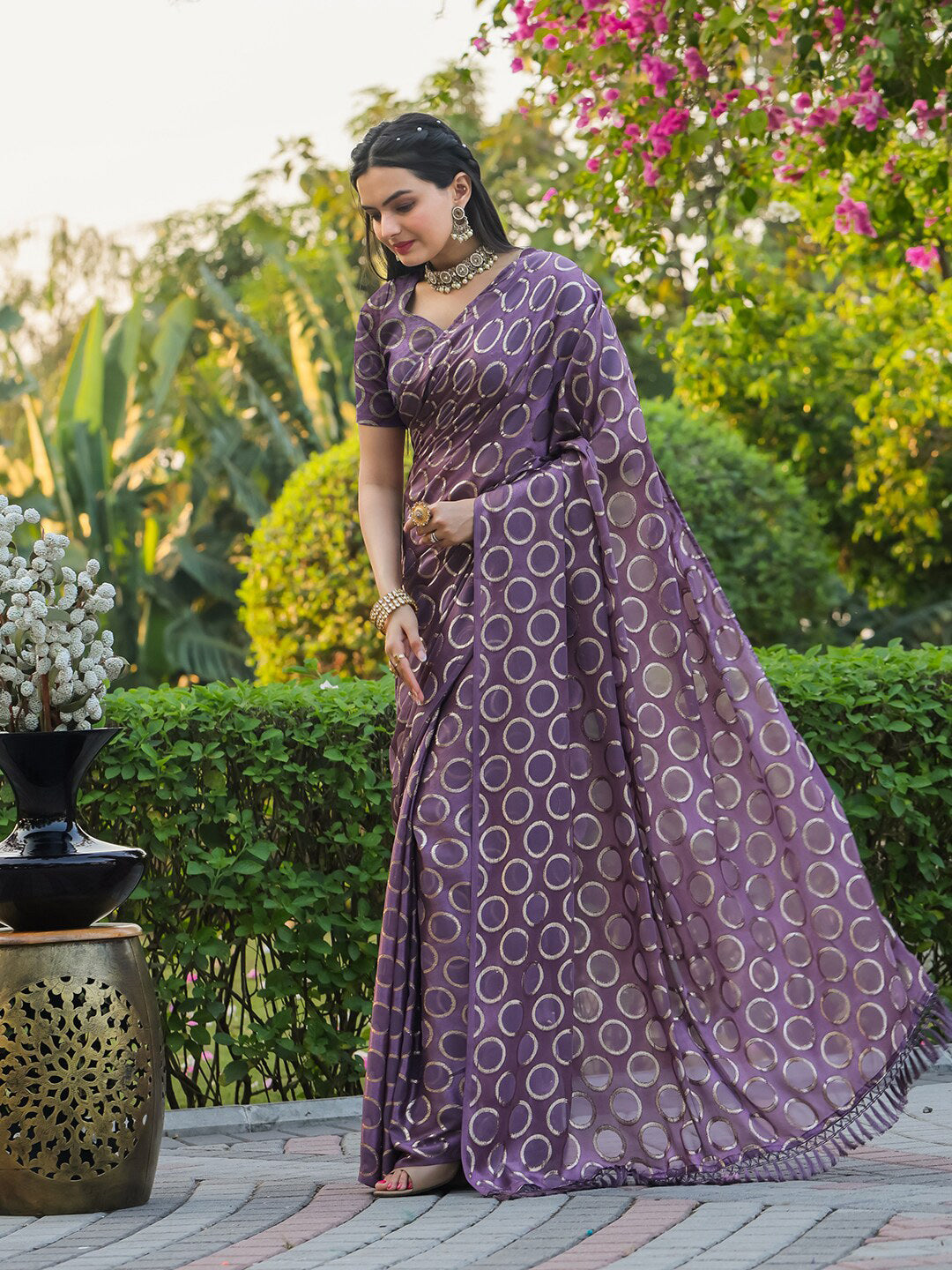 Tikhi Imli Geometric Woven Design Ready to Wear Grab2Buy 