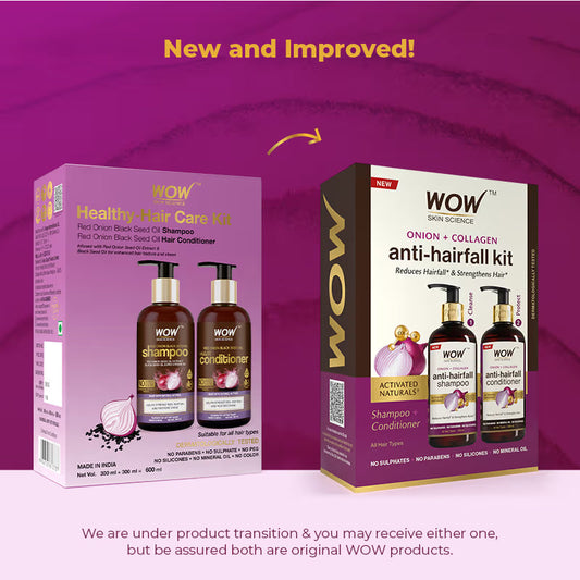 Wow Skin Science Apple Cider Vinegar Shampoo and Hair Conditioner Combo