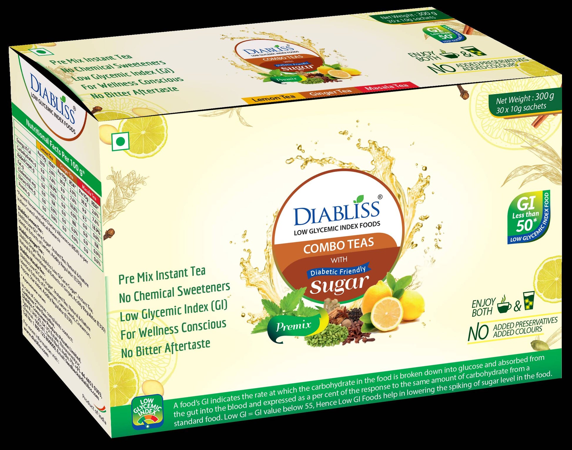 Diabliss Combo Teas with Diabetic Friendly Sugar