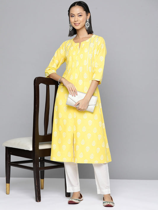 HERE&NOW Ethnic Motifs Printed A-Line Kurta