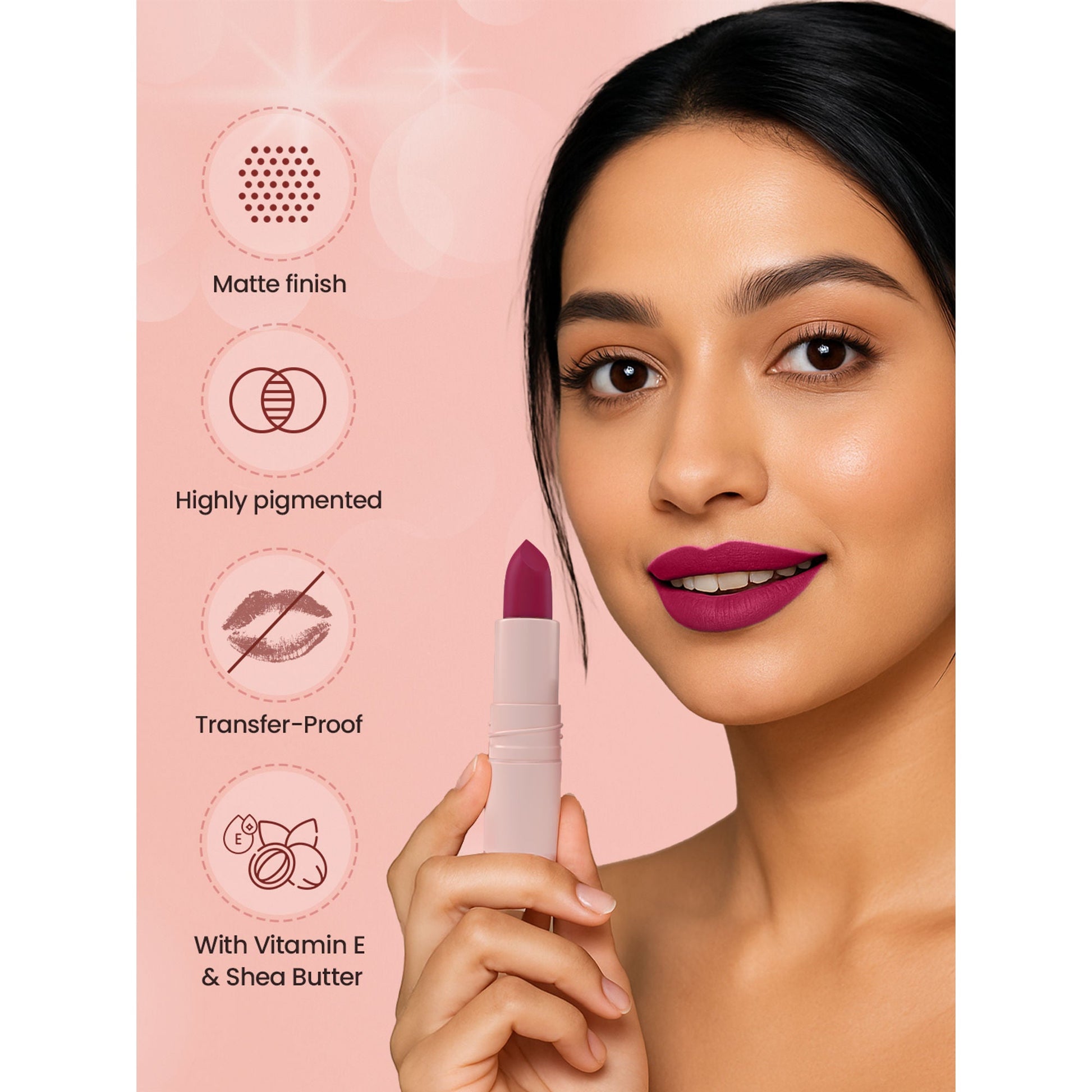 Swiss Beauty Stay All Day Lipstick - 06 Flirty
