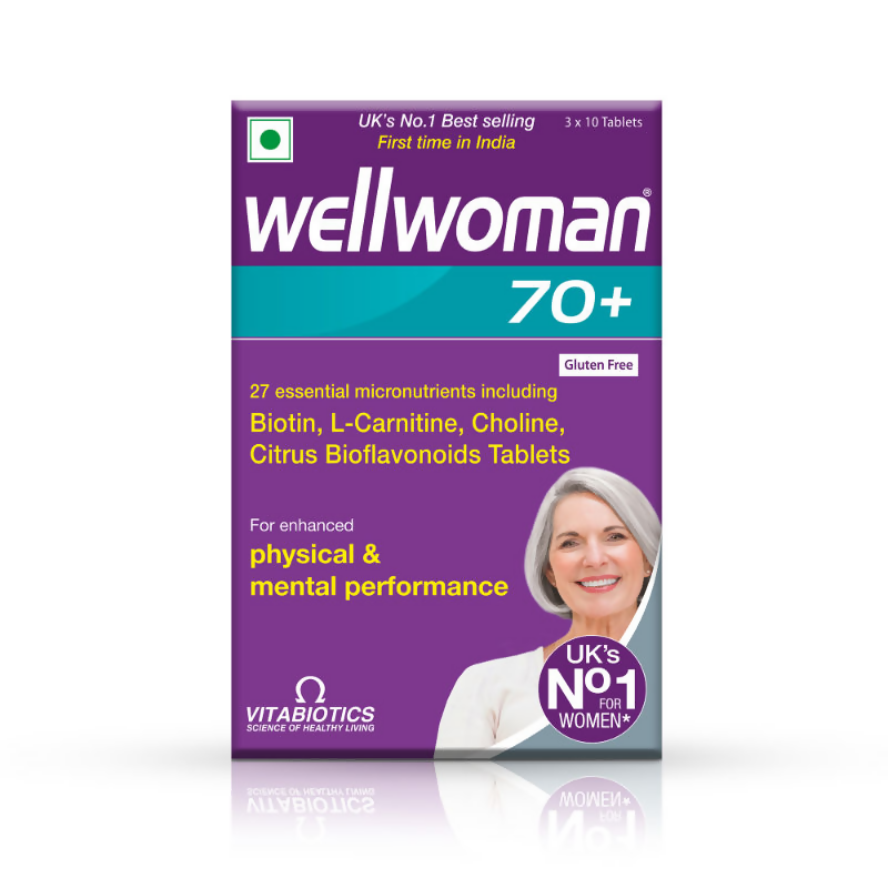 Wellwoman 70+ Health Supplements UK's No.1 Vitamin Tablets For Women above 70 (28 Vitamins And Nutrients) | Grab2Buy